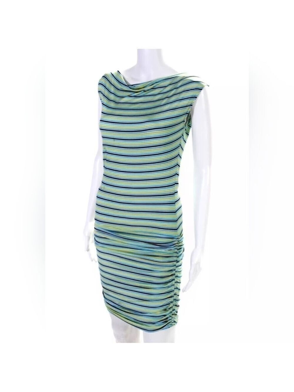 XS • BCBGMaxAzria • Striped Boat Neck Sleeveless Bodycon Dress
